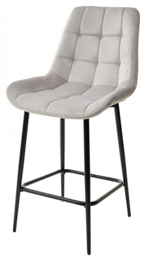 Полубарный стул ХОФМАН, цвет H-09 Светло-серый, велюр / черный каркас H=63cm М-City в Верхней Салде - verhnyaya-salda.ok-mebel.com | фото