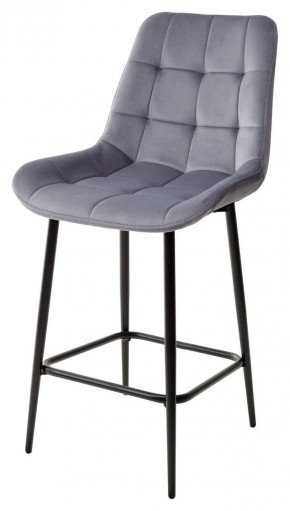 Полубарный стул ХОФМАН, цвет H-14 Серый, велюр / черный каркас H=63cm М-City в Верхней Салде - verhnyaya-salda.ok-mebel.com | фото