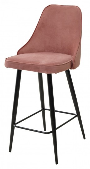 Полубарный стул NEPAL-PB РОЗОВЫЙ #15, велюр/ черный каркас (H=68cm) М-City в Верхней Салде - verhnyaya-salda.ok-mebel.com | фото