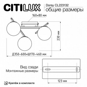 Потолочная люстра Citilux Dorsy CL223132 в Верхней Салде - verhnyaya-salda.ok-mebel.com | фото 12