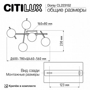 Потолочная люстра Citilux Dorsy CL223152 в Верхней Салде - verhnyaya-salda.ok-mebel.com | фото 10