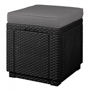 Пуфик Куб с подушкой (Cube with cushion) графит - прохладный серый в Верхней Салде - verhnyaya-salda.ok-mebel.com | фото 1