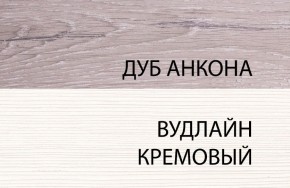 Шкаф 1DZ, OLIVIA, цвет вудлайн крем/дуб анкона в Верхней Салде - verhnyaya-salda.ok-mebel.com | фото 3