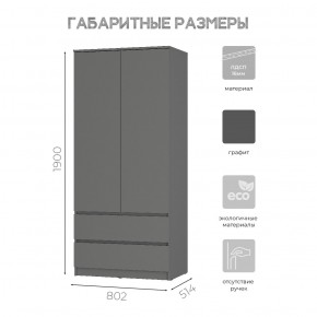 Шкаф 2-х створчатый Симпл ШК-03 (графит) в Верхней Салде - verhnyaya-salda.ok-mebel.com | фото 6