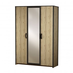 Шкаф 3-дверный с зеркалом №885 Гранж в Верхней Салде - verhnyaya-salda.ok-mebel.com | фото
