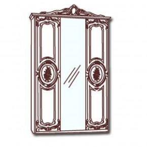 Шкаф 3-х дверный с зеркалами (01.143) Роза (беж) в Верхней Салде - verhnyaya-salda.ok-mebel.com | фото