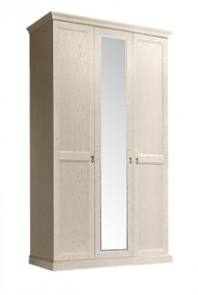 Шкаф 3-х дверный (с зеркалом) для платья и белья Венеция дуб седан (ВНШ1/3) в Верхней Салде - verhnyaya-salda.ok-mebel.com | фото