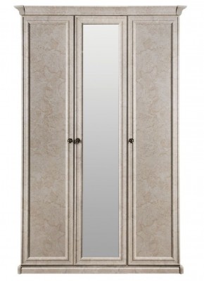 Шкаф 3-х створчатый (2+1) с зеркалом Афина (крем корень) в Верхней Салде - verhnyaya-salda.ok-mebel.com | фото