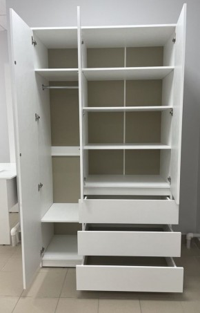 Шкаф 3-ств. с 3 ящиками "Бьянко" в Верхней Салде - verhnyaya-salda.ok-mebel.com | фото 2
