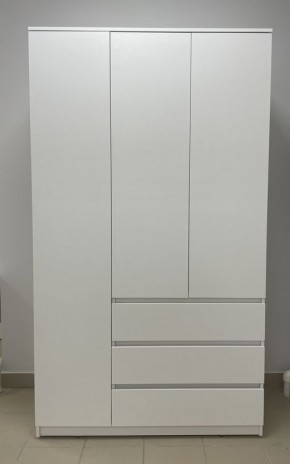 Шкаф 3-ств. с 3 ящиками "Бьянко" в Верхней Салде - verhnyaya-salda.ok-mebel.com | фото 3
