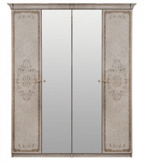 Шкаф 4-х створчатый (1+2+1) с Зеркалом "Патрисия" (крем) в Верхней Салде - verhnyaya-salda.ok-mebel.com | фото