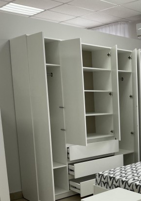 Шкаф 4-ств. с 3 ящиками "Бьянко" в Верхней Салде - verhnyaya-salda.ok-mebel.com | фото 2