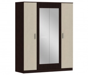 Шкаф 4х дверный с зеркалами Уют СБ-2750/1.Н (Венге/Паллада) в Верхней Салде - verhnyaya-salda.ok-mebel.com | фото