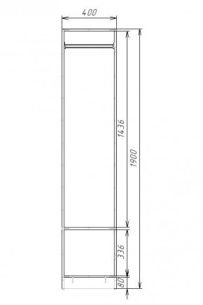 Шкаф для Одежды ЭШ1-РП-19-4 (ручка профильная) серия "Экон" в Верхней Салде - verhnyaya-salda.ok-mebel.com | фото 2