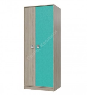 Шкаф для одежды Сити (Арт. 6-9411) Дуб Сонома/Аква в Верхней Салде - verhnyaya-salda.ok-mebel.com | фото