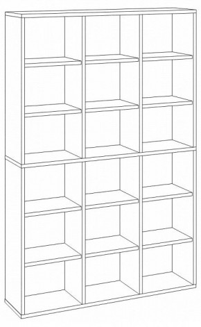 Шкаф книжный Домино СУ(ш3в2)+6ФГ в Верхней Салде - verhnyaya-salda.ok-mebel.com | фото 2