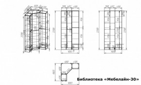 Шкаф книжный Мебелайн-30 в Верхней Салде - verhnyaya-salda.ok-mebel.com | фото 3