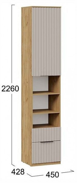Шкаф комбинированный Хилтон Исп. 2 в Верхней Салде - verhnyaya-salda.ok-mebel.com | фото 4