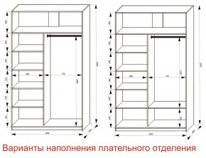 Шкаф-купе 1400 серии SOFT D6+D6+B2+PL3 (2 ящика+2штанги) профиль «Капучино» в Верхней Салде - verhnyaya-salda.ok-mebel.com | фото 7