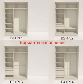 Шкаф-купе 1400 серии SOFT D8+D2+B2+PL4 (2 ящика+F обр.штанга) профиль «Графит» в Верхней Салде - verhnyaya-salda.ok-mebel.com | фото 6