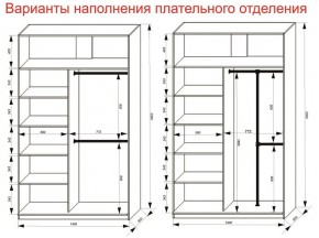 Шкаф-купе 1400 серии SOFT D8+D2+B2+PL4 (2 ящика+F обр.штанга) профиль «Графит» в Верхней Салде - verhnyaya-salda.ok-mebel.com | фото 7