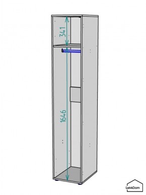 Шкаф Linnea MHR-1 2050х400х510 (ДВ-М 11.1.25) в Верхней Салде - verhnyaya-salda.ok-mebel.com | фото 3