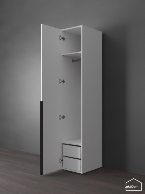 Шкаф Linnea MHR-1-3 2050х400х510 (Белый-М 11.1.2) в Верхней Салде - verhnyaya-salda.ok-mebel.com | фото 5