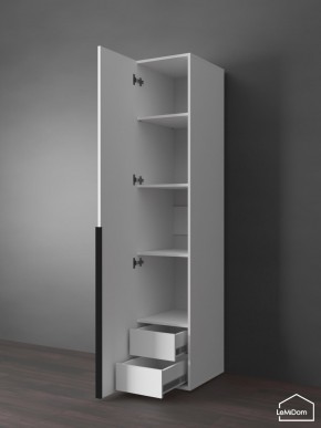 Шкаф Linnea MHR-1-3 2050х400х510 (Белый-М 11.1.2) в Верхней Салде - verhnyaya-salda.ok-mebel.com | фото 6