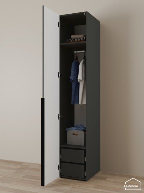 Шкаф Linnea MHR-1-3 2050х400х510 (Графит-М 11.1.25) в Верхней Салде - verhnyaya-salda.ok-mebel.com | фото 5