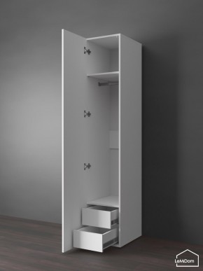 Шкаф Linnea MHR-1PO-3 2050х400х510 (Белый-М 11.1.1) в Верхней Салде - verhnyaya-salda.ok-mebel.com | фото 5