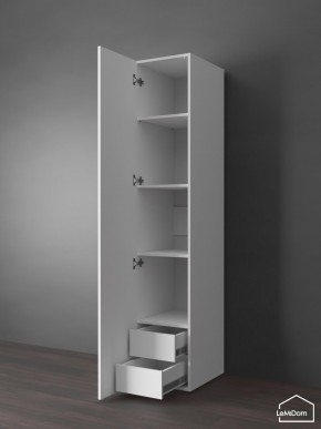 Шкаф Linnea MHR-1PO-4 2050х400х510 (Белый-М 11.1.1) в Верхней Салде - verhnyaya-salda.ok-mebel.com | фото 4