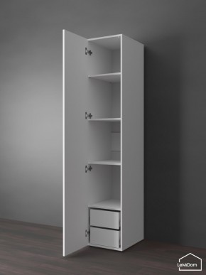 Шкаф Linnea MHR-1PO-4 2050х400х510 (Белый-М 11.1.1) в Верхней Салде - verhnyaya-salda.ok-mebel.com | фото 5