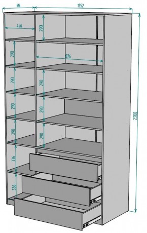 Шкаф Мальта H210 в Верхней Салде - verhnyaya-salda.ok-mebel.com | фото 2