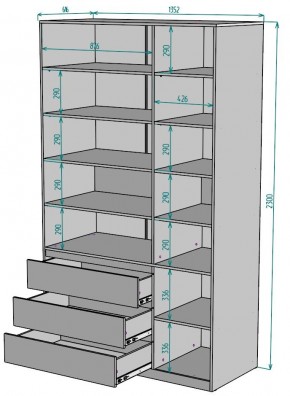 Шкаф Мальта H211 в Верхней Салде - verhnyaya-salda.ok-mebel.com | фото 2