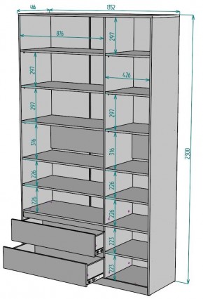 Шкаф Мальта H215 в Верхней Салде - verhnyaya-salda.ok-mebel.com | фото 2