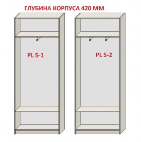 Шкаф распашной серия «ЗЕВС» (PL3/С1/PL2) Серый камень/Небраска натуральный в Верхней Салде - verhnyaya-salda.ok-mebel.com | фото 8