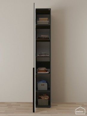 Шкаф с антресолью Linnea MHR-1A-2 2450х400х510 (Графит-М 11.1.25) в Верхней Салде - verhnyaya-salda.ok-mebel.com | фото 4