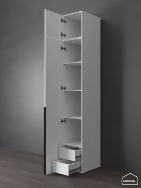 Шкаф с антресолью Linnea MHR-1A-4 2450х400х510 (Белый-М 11.1.2) в Верхней Салде - verhnyaya-salda.ok-mebel.com | фото 5