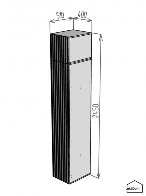 Шкаф с антресолью Linnea MHR-1A-4 2450х400х510 (ДВ-М 11.1.25) в Верхней Салде - verhnyaya-salda.ok-mebel.com | фото 2