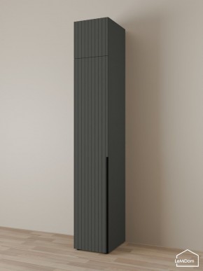 Шкаф с антресолью Linnea MHR-1A-4 2450х400х510 (Графит-М 11.1.25) в Верхней Салде - verhnyaya-salda.ok-mebel.com | фото