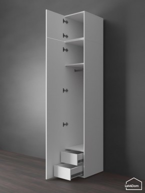 Шкаф с антресолью Linnea MHR-1POA-3 2450х400х510 (Белый-М 11.1.1) в Верхней Салде - verhnyaya-salda.ok-mebel.com | фото 6