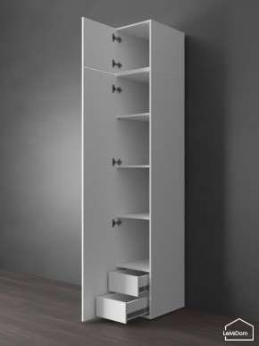 Шкаф с антресолью Linnea MHR-1POA-4 2450х400х510 (Белый-М 11.1.2) в Верхней Салде - verhnyaya-salda.ok-mebel.com | фото 5