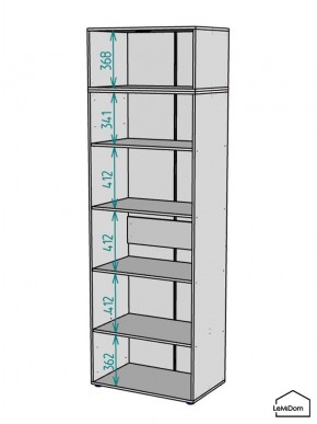 Шкаф с антресолью Linnea MHR-2A-2 2450х800х510 (ДВ-М 11.1.25) в Верхней Салде - verhnyaya-salda.ok-mebel.com | фото 3