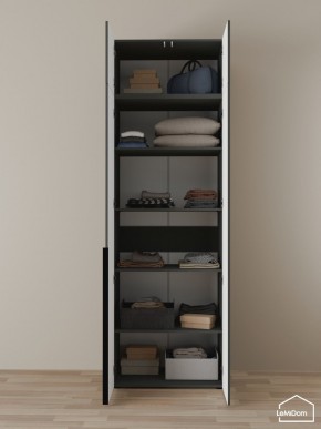 Шкаф с антресолью Linnea MHR-2A-2 2450х800х510 (Графит-М 11.1.25) в Верхней Салде - verhnyaya-salda.ok-mebel.com | фото 4