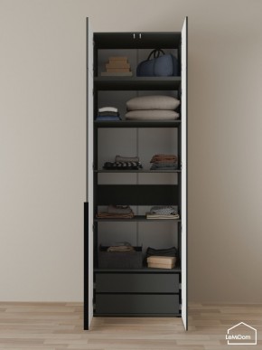 Шкаф с антресолью Linnea MHR-2A-3 2450х800х510 (Графит-М 11.1.25) в Верхней Салде - verhnyaya-salda.ok-mebel.com | фото 5