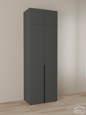 Шкаф с антресолью Linnea MHR-2A-4 2450х800х510 (Графит-М 11.1.25) в Верхней Салде - verhnyaya-salda.ok-mebel.com | фото