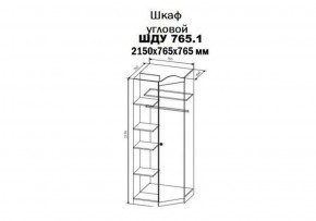KI-KI ШДУ765.1 Шкаф угловой (белый/белое дерево) в Верхней Салде - verhnyaya-salda.ok-mebel.com | фото 2