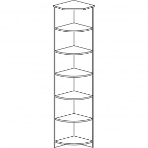 Шкаф угловой открытый №607 Инна Денвер темный в Верхней Салде - verhnyaya-salda.ok-mebel.com | фото 2