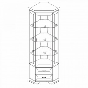 Шкаф-витрина угловой Сиена в Верхней Салде - verhnyaya-salda.ok-mebel.com | фото 4