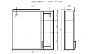 Шкаф-зеркало Charlie 80 правый Домино (DCh2520HZ) в Верхней Салде - verhnyaya-salda.ok-mebel.com | фото 9